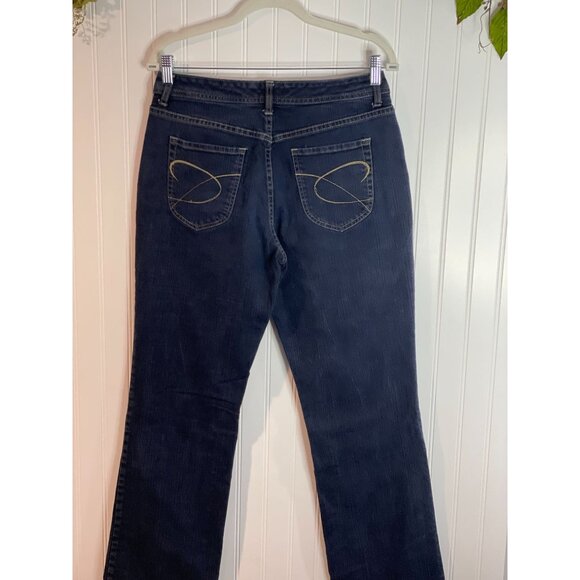 CHICO’S PLATINUM DENIM WOMEN'S DARK WASH BLUE JEANS SIZE 0.5/6 REG - Picture 6 of 14